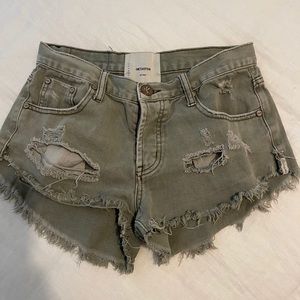 Green one teaspoon shorts